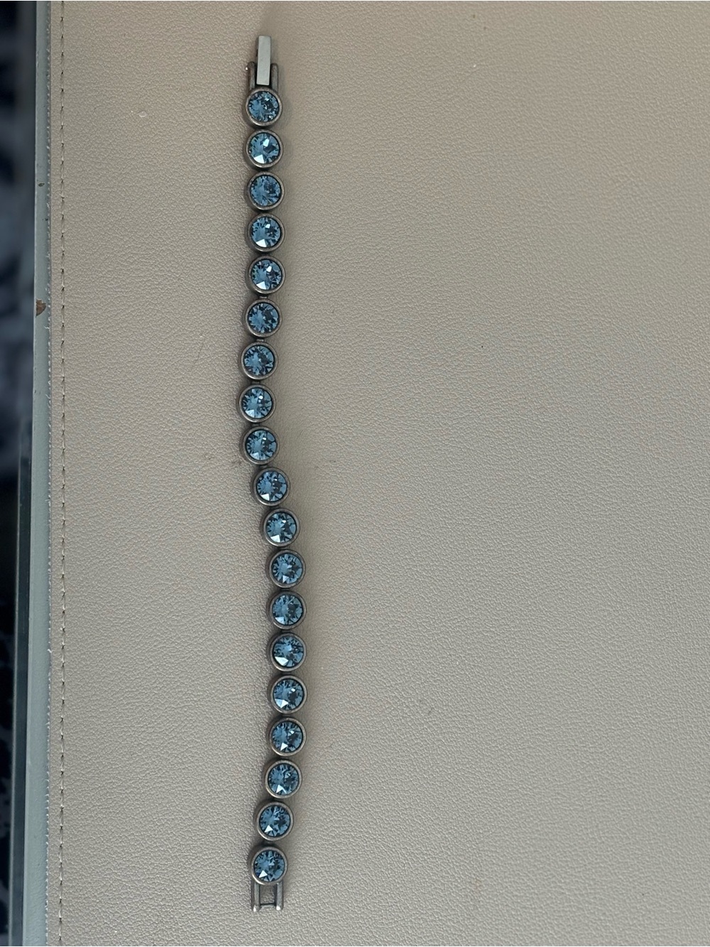 Touchstone Crystal Blue Crystal Tennis Bracelet